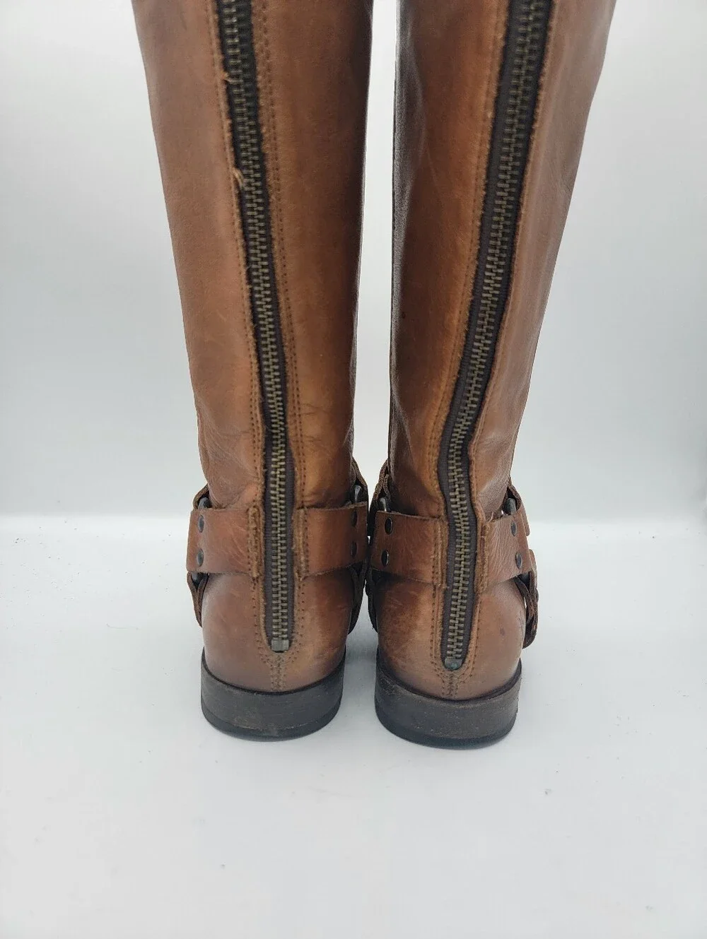 Frye Harness Tall Leather Boots - Brown